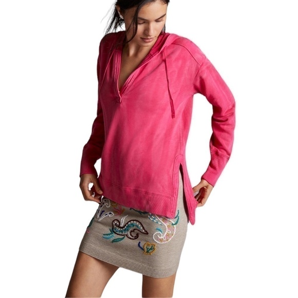 Anthropologie Tops - Anthropologie Tunic Hoodie Small